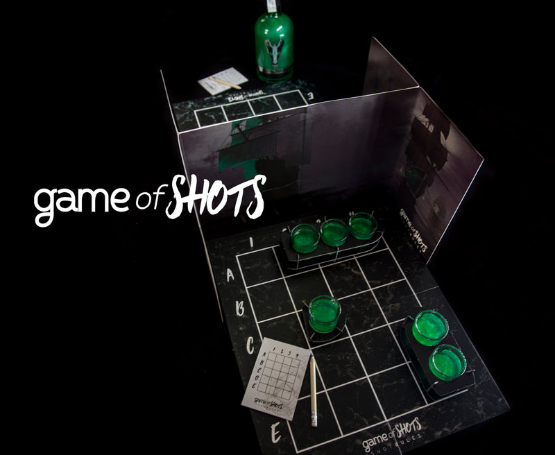 GAME OF SHOTS: Pack Juego + Botella + 12 vasos oficiales - FUEGO VALYRIO